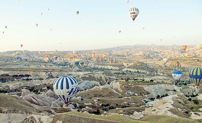 &lt;p&gt;Ballooning over fairy rocks of Cappadocia. 100 hot air balloons allowed per morning.&lt;/p&gt;