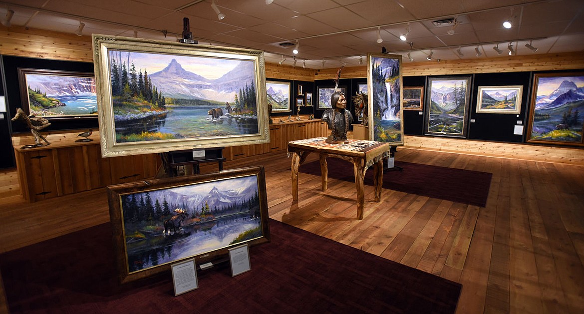 &lt;p&gt;View of the refurbished art gallery in Snappy's Sports Senter in Evergreen. Art on display includes pieces from Allen Jimmerson, who runs the gallery, Sunti, Robin Sorg and Tina Milisavljevich. (Brenda Ahearn/Daily Inter Lake)&lt;/p&gt;