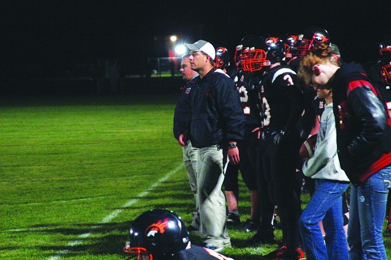 Hot Springs athletic Director Chris Clairmont and Savage Heat Head Coach Jim Lawson look on during the co-ops penultimate home game.