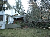 Jewett House damaged by storm