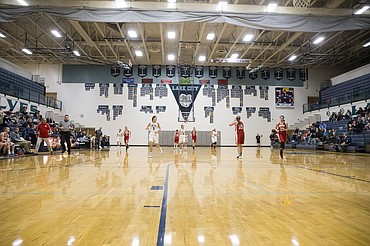 <p>LOREN BENOIT/Press Lake City High School beat the Sandpoint Bulldogs 57-28 behind Bridget Rieken's 13 points,18 rebounds, and Lauren Rewers' 17 points in the Timberwolves' season home opener.</p>