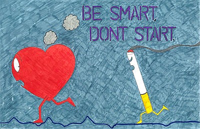 &lt;p&gt;Sixth-grader Olivia Kapan's &#147;Be smart, don&#146;t start.&#148; Smoke Out poster, featuring a cigarette chasing a heart.&lt;/p&gt;