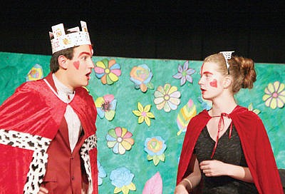 &lt;p&gt;The King of Hearts Liam Hennsley and Queen of Hearts Sarah Osborn discussing on how to bring Alice to trial for stealing the Queen of Hearts&#146; tarts. (Bethany Rolfson/TWN)&lt;/p&gt;