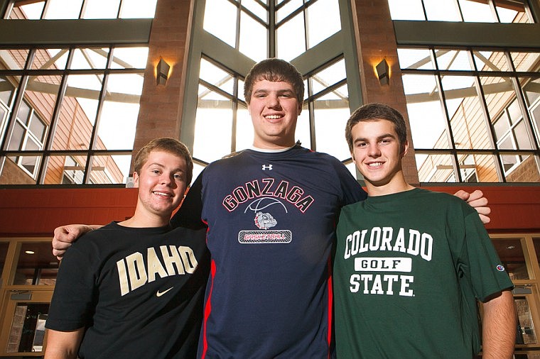 &lt;p&gt;Glacier athletes, from left, Ryan Porch, Ryan Edwards and Logan Iverson signed letters of intent to play sports in college&lt;/p&gt;&lt;p&gt;Wednesday at Glacier High School.&lt;/p&gt;