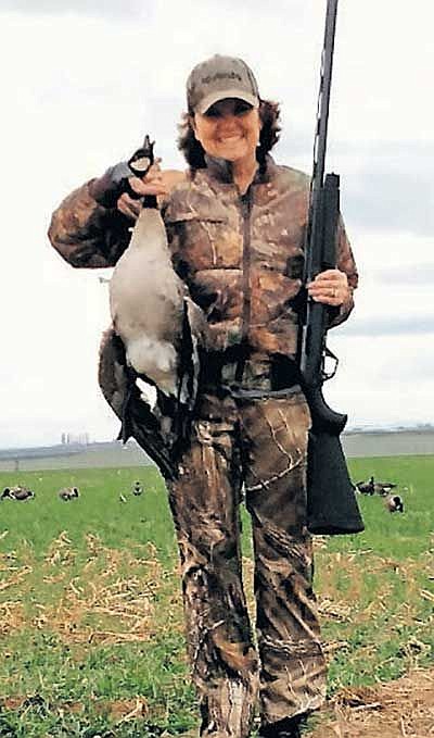 Mrs. Roberse showing a nice Canadian goose.