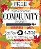 Free Community Thanksgiving Dinner Saturday at NIC
