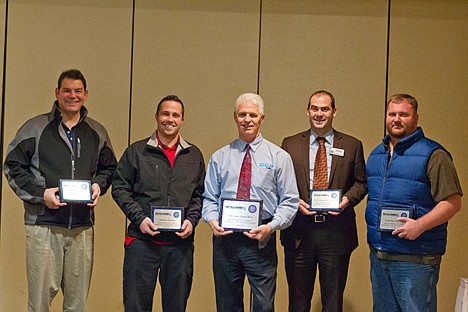 &lt;p&gt;Post Falls Chamber of Commerce recognized members who have been with the organization for at least 20 years. The Coeur d'Alene Press was awarded a plaque for its membership of 30 years. From left, Phil Damiano, owner of Coeur d'Alene Garbage Service/Post Falls Sanitation, Brandon Schillinger, owner of Perfection Tire, Jim Thompson, publisher for the Coeur d'Alene Press, Darin Hayes, financial consultant with D.A. Davidson and Company, and Dane Dugan, general manager for the Kootenai County Fairgrounds.&lt;/p&gt;