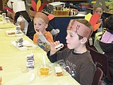 Students learn about Thanksgiving