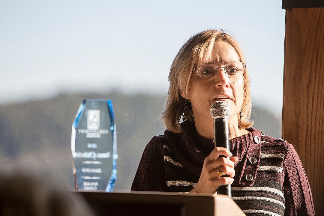 &lt;p&gt;Laura Little speaks on her experiences with strengthening the theater culture in Coeur d'Alene after receiving a Soroptimist of Coeur d'Alene Woman of Distinction award for arts and culture during the group's 33rd Annual Women of Distinction Awards Luncheon on Friday at The Cedars Floating Restaurant in Coeur d'Alene.&lt;/p&gt;