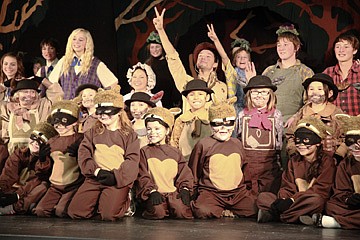 &lt;p&gt;The cast of Red Riding Hood gathers for a group photo on Friday afternoon. The program organized by the Missoula Children's Theatre, required students to audition and learn lines over a four-day period in time to perform a live show for fellow students. A second show was performed for parents and the community Friday evening.&lt;/p&gt;