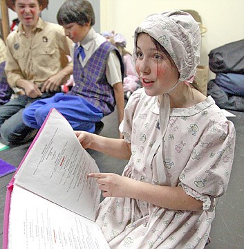 &lt;p&gt;Jazmin Druffel/ Baby Hood rehearses her lines before the performance on Friday.&lt;/p&gt;