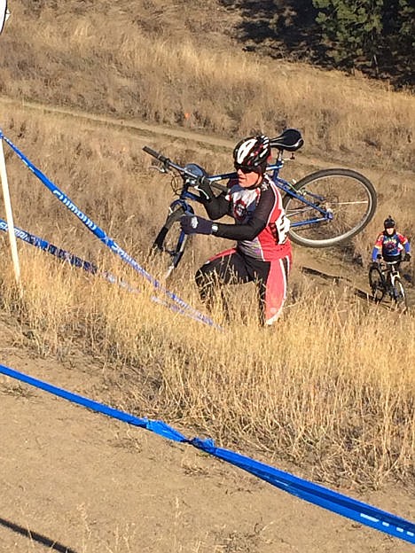 &lt;p&gt;Jerry Hitchcock runs up a steep hill during the recent Inland Northwest Cylcocross Series event at the Coeur d&#146;Alene cyclocross course.&lt;/p&gt;