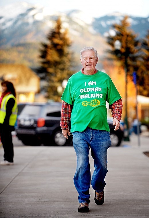 Atkinson figures he has taken more than a million steps since he started his daily walks on Sept. 29.