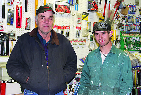 &lt;p&gt;Trison Repair &amp; Service owner Nathan Johnson, right, and Jacob&#146;s Auto Parts, Feed &amp; Farm owner Ron Husk, left, operate their businesses in the same building south of Three Mile corner.&lt;/p&gt;