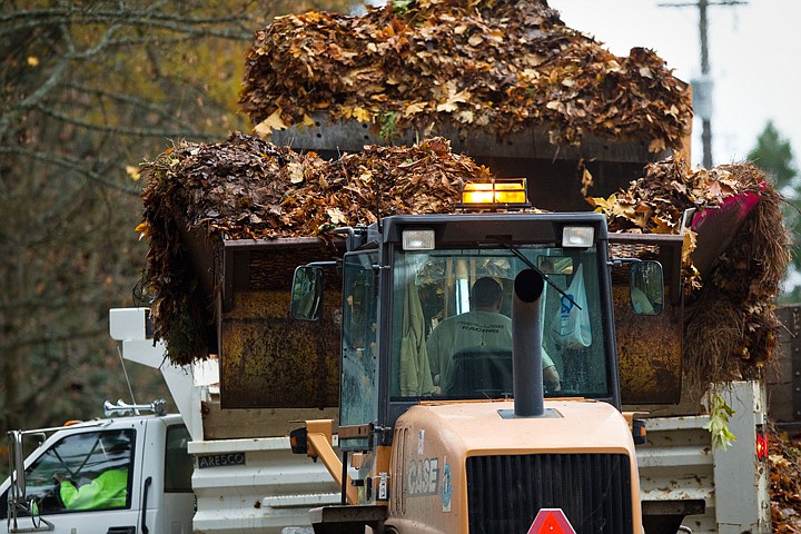 &lt;p&gt;SHAWN GUST/Press City of Coeur d'Alene Street Department crew work on leaf pick up and removal in the Fort Grounds area on Monday. The program is slated for completion by Thanksgiving.&lt;/p&gt;