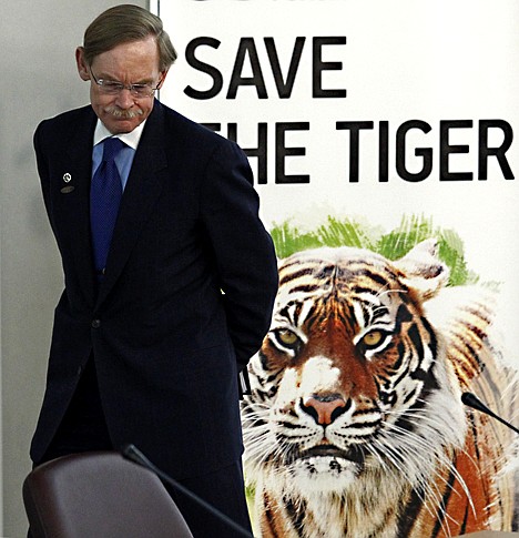 &lt;p&gt;President of the World Bank, Robert B. Zoellick attends the International Tiger Forum in St.Petersburg, Russia, Tuesday, Nov. 23, 2010. Officials from the 13 countries where tigers live in the wild have signed a declaration aimed at saving the iconic big cats from extinction.&lt;/p&gt;