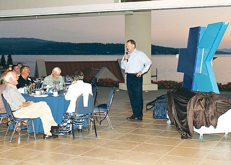 &lt;p&gt;Jon Ness, CEO of Kootenai Health, presents the big blue K to Jim Curtis, M.D., last September in honor of his retirement as chairman of Kootenai Health's board of trustees.&lt;/p&gt;