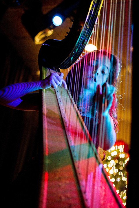&lt;p&gt;11-year-old Chanel Grutta plays the harp prior to the start of the Coeur d'Alene Resort's holiday variety show.&lt;/p&gt;