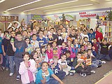 Warden students help restock food pantry