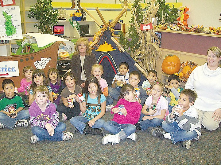 Jana Wiley's kindergarten class raised 364 items, more than any
other class.