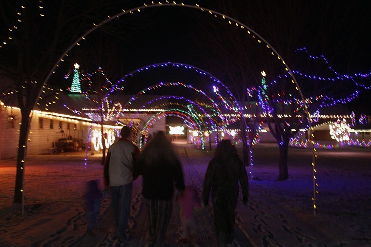 Families were able to walk along the paths at the fairgounds and see all of the Chirstmas lights at the event last Sunday.