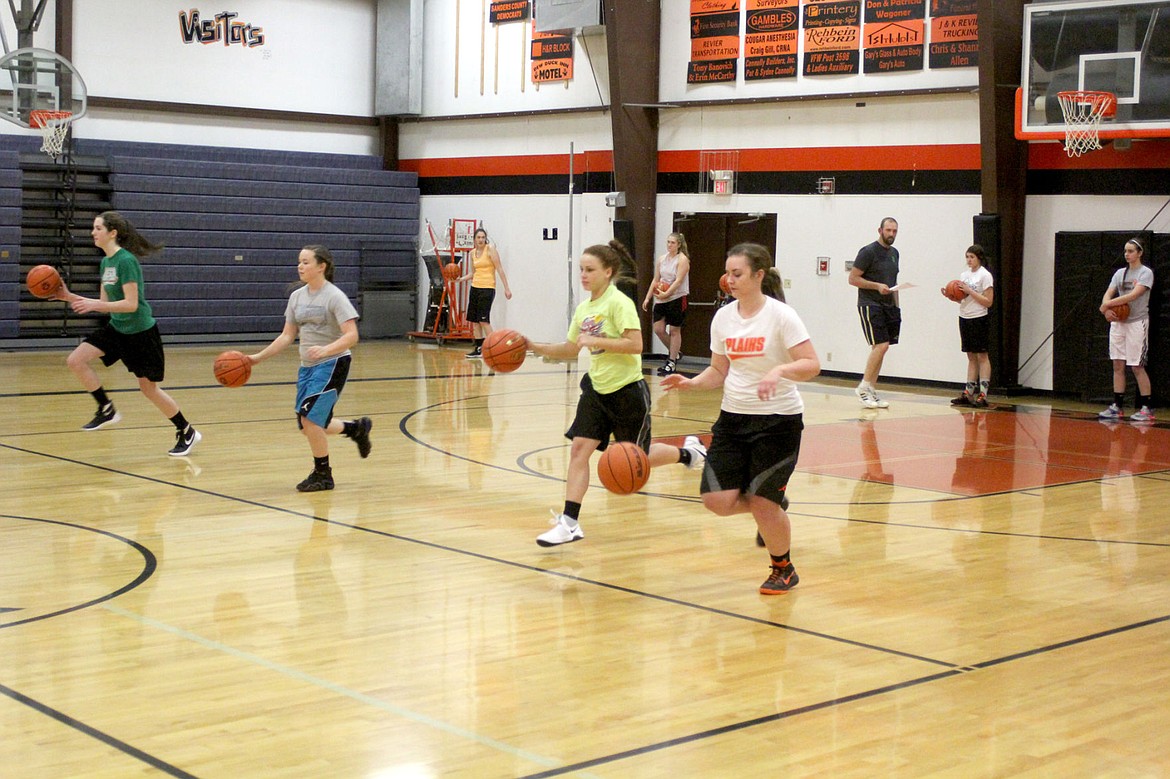 &lt;p&gt;&lt;strong&gt;The Trotters basketball team conducts a dribbling exercise during the first practice of the season.&lt;/strong&gt;&lt;/p&gt;