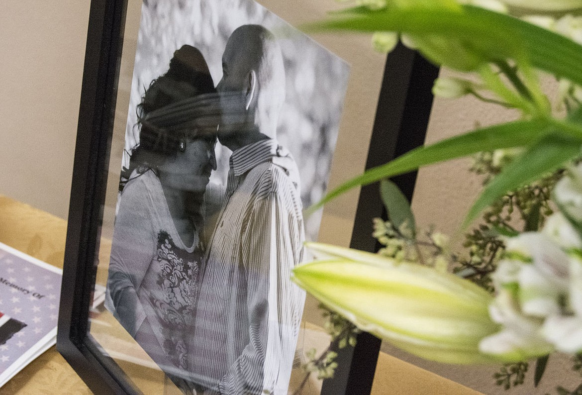 &lt;p&gt;A picture of William and Terri Cleveland on display at the memorial service.&lt;/p&gt;