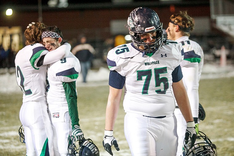 &lt;p&gt;Glacier's Zach Dennehy (75), Connor Davis (9) and Bryce Brenden (42) react Friday night after the Wolfpack's loss in the Class AA football championship against Bozeman at Van Winkle Stadium in Bozeman.&lt;/p&gt;