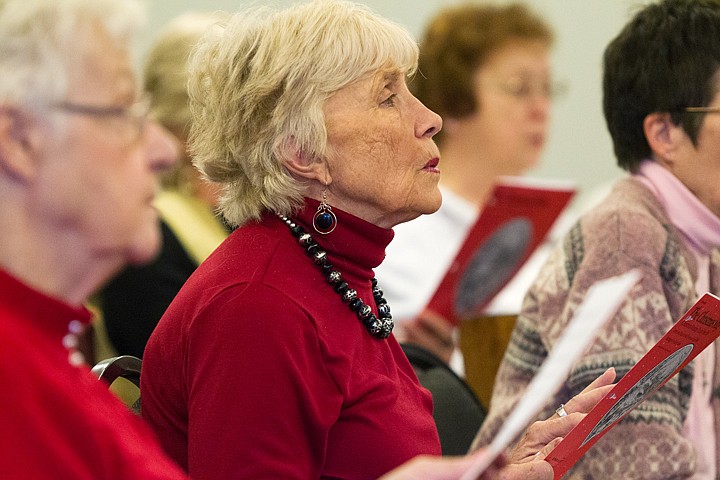 &lt;p&gt;SHAWN GUST/Press Rosemary McGrath sings her part with the Cancer and Community Charities choir group, the Coeur d'Aleers, Tuesday at the Lutheran Church of the Master in Coeur d'Alene. The group's Christmas concert will be performed at the church on Friday, December 7 at 7:30 p.m.&lt;/p&gt;