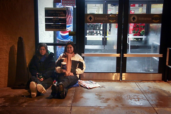 &lt;p&gt;Vallenthia Johnson, right, and Amanda Maki of Coeur d'Alene wait for Shopko to open Friday.&lt;/p&gt;