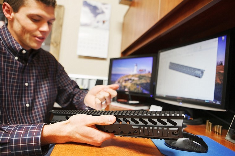 &lt;p&gt;NEMO Arms weapons engineer Daniel Neitzling shows off a hand guard he designed.&#160;&lt;/p&gt;