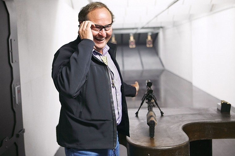 &lt;p&gt;Gov. Brian Schweitzer laughs after shooting an AR-15 during the open house for Proof Research.&lt;/p&gt;&lt;p&gt;&#160;&lt;/p&gt;