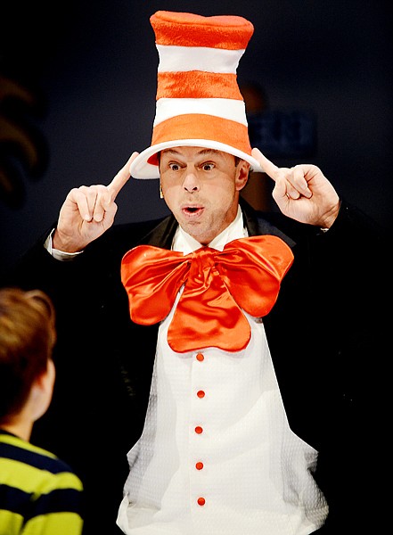<p>Matt Ford, as the Cat in the Hat, takes part in the dress rehearsal of "Seussical the Musical" Nov. 27 with Whitefish Theatre Company.</p>