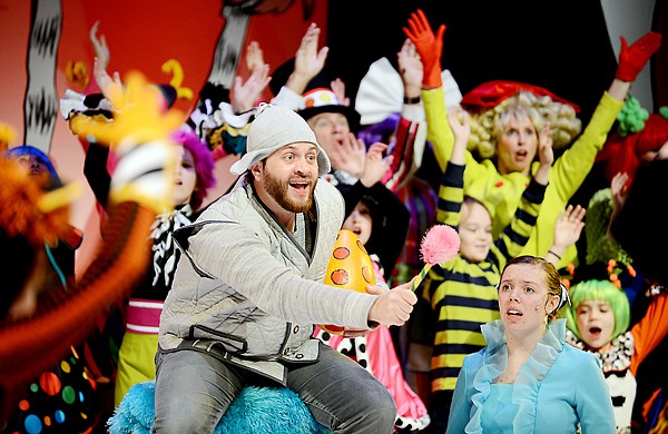 &lt;p&gt;Christoph Lawton, as Horton, left center, and Kate Ehrenberg, as Gertrude, and other cast members take part in the dress rehearsal of &quot;Seussical the Musical&quot; Nov. 27 with Whitefish Theatre Company.&lt;/p&gt;