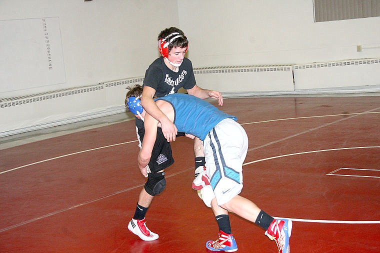 &lt;p&gt;Sophomore Bridger Lapierre attempts to throw down state champion senior Anthony Parkin during wrestling practice.&lt;/p&gt;