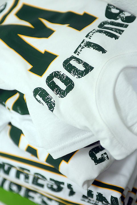 <p>A stack of Bulldogs merchandise ready and waiting at the Student Store on Tuesday, November 25, at the Whitefish High School. (Brenda Ahearn/Daily Inter Lake)</p>