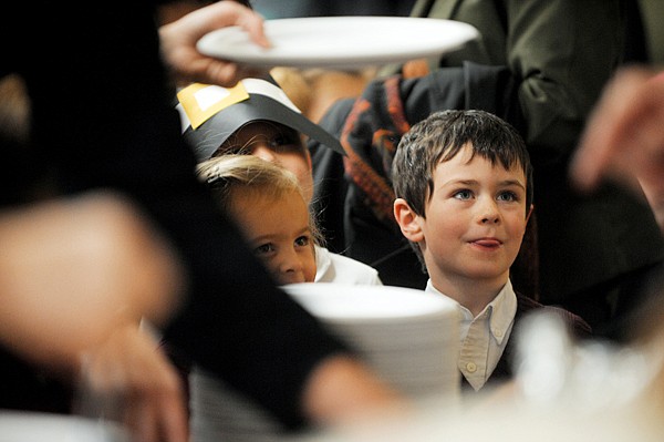 &lt;p&gt;Ryan Stacy, 5, of Whitefish, waits in line for his turn to fill
a plate at the Whitefish Christian Academy Thanksgiving Feast on
Tuesday afternoon in Whitefish.&lt;/p&gt;