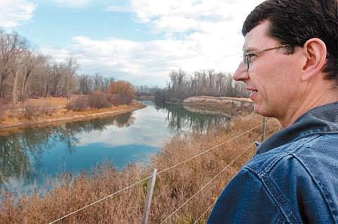 Chris Jordan/Daily Inter Lake&lt;br&gt;Vocational agriculture head teacher Clark Krantz stands by the river bank that his students, along with the Flathead Conservation District and the Flathead County Commissioner, have secured a grant to restore.