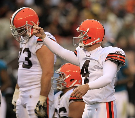 &lt;p&gt;TONY DEJAK/Associated Press Cleveland Browns kicker Phil Dawson (4) disputes the call that his field goal was not good against the Jacksonville Jaguars in a Nov. 20 game in Cleveland.&lt;/p&gt;