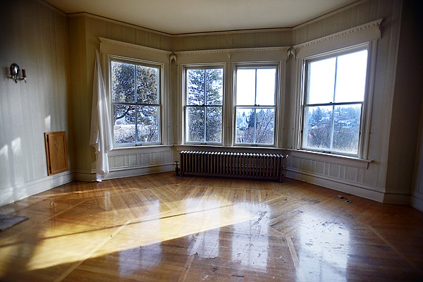 <p>View of the hard wood floors and big bay window on the first floor on Monday, November 26, at the John O'Brien Mansion in Somers.</p>