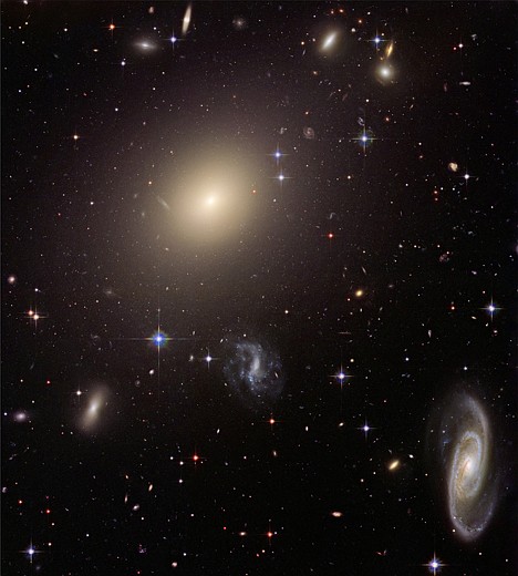 &lt;p&gt;This photo taken in 2006 by Hubble Space Telescope shows a cluster of diverse galaxies. A new study led by a Yale University astronomer looks at elliptical galaxies, such as the bright one in the top middle of this 2006 Hubble Space Telescope photograph, and finds they have far more stars than initially thought. That means the universe may have three times more stars than astronomers previously figured.&lt;/p&gt;