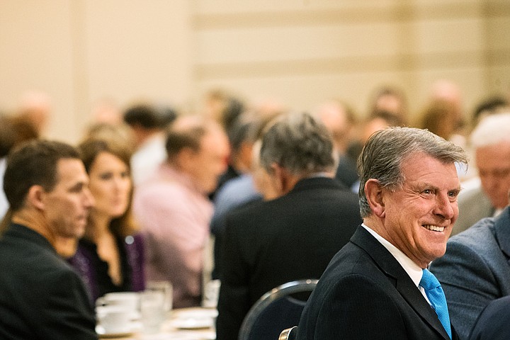 &lt;p&gt;SHAWN GUST/Press Gov. Butch Otter visits with guests prior to speaking at the 2013 Address to the Business Community Thursday at the Coeur d&#146;Alene Resort.&lt;/p&gt;