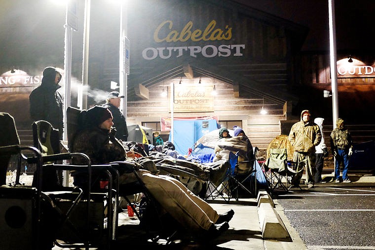 &lt;p&gt;Customers camp outside Cabela's Outpost Thursday night in preparation for the 5 a.m. opening Friday. The first 600 people in line received prizes. Nov. 28, 2013 in Kalispell, Montana. (Patrick Cote/Daily Inter Lake)&lt;/p&gt;