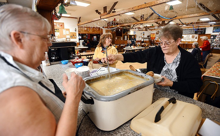 &lt;p&gt;Ieleen Kilman, left, and Jan Fedor, right, serve up soup on Monday, November 25, in Whitefish. (Brenda Ahearn/Daily Inter Lake)&lt;/p&gt;