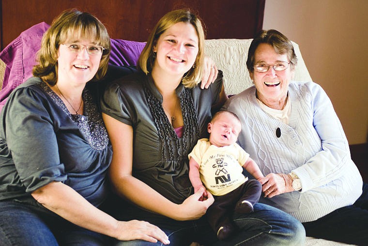 &lt;p&gt;Brenda Fredrickson, left, her daughter, Tiffany Gould, and Gould&#146;s grandmother, Bessie Ingraham, welcome Landon Gould to the family. He represents the fourth generation to be born at North Valley Hospital in Whitefish. The older three were each born at a different Whitefish hospital location over the last 75 years.&lt;/p&gt;