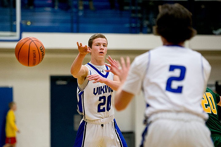 &lt;p&gt;Coeur d'Alene's Sam Matheson dishes a pass to Brody Lundblad (2) during a math-up against Shadle Park on Thursday at Coeur d'Alene High School. The Vikings defeated the Highlanders 45-44.&lt;/p&gt;