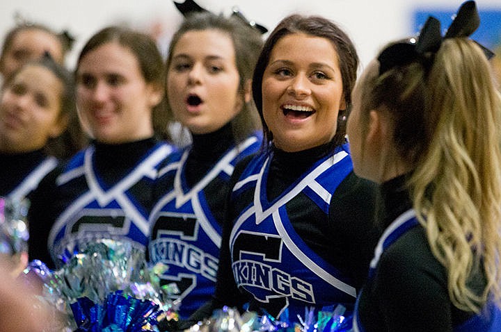 &lt;p&gt;Couer d'Alene cheerleaders pump up the student section during a boy's basketball match-up against Shadle Park on Thursday at Coeur d'Alene High School. The Vikings defeated the Highlanders 45-44.&lt;/p&gt;
