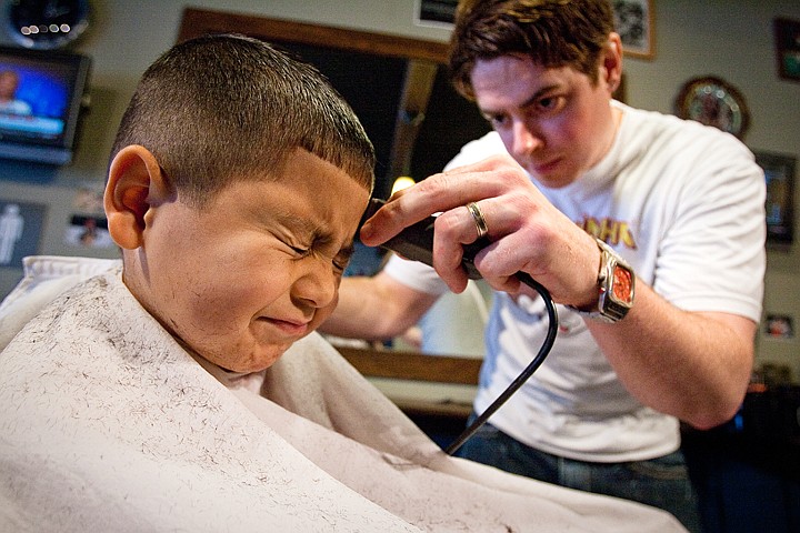 &lt;p&gt;Natatqn Allan, 4, has his hair cut Friday by Clean Cut owner Eric Carpenter. Carpenter attributes an increase in business to last summer's revitalization project in midtown.&lt;/p&gt;