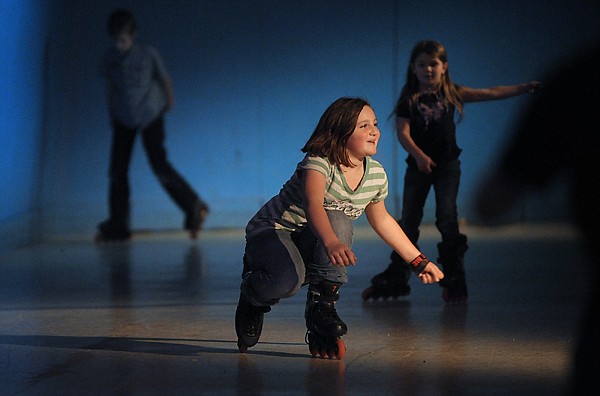 &lt;p&gt;Aspen Baker, 9, enjoys skating at the Boys and Girls Club on
Tuesday afternoon in Evergreen.&lt;/p&gt;