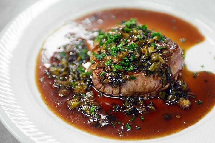 &lt;p&gt;Detail of an 8 ounce tenderloin from Texas with a reduction of honey and balsamic vinegar with green onions. (Brenda Ahearn/Daily Inter Lake)&lt;/p&gt;